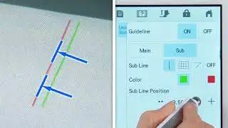 [BrotherSupportSewing] Projecting and setting the guideline marker with the projector