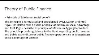 Public Finance
