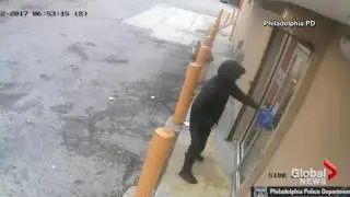 Suspect stretches before robbing Dunkin Donuts in Pennsylvania