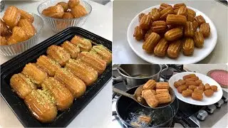داطلي الماء والطحين مثل المحلات مقرمش لاخر حبة بمكونات متوفرة بكل بيت/و طريقة الشيرة(القطر)المضبوطة