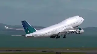 Final Air New Zealand 747 [ZK-NBV] Departure from AKL Oct 2014