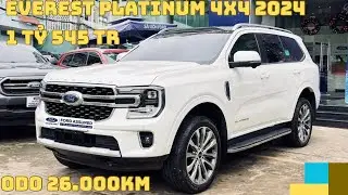 XE LƯỚT! EVEREST PLATINUM 4X4 2024, Odo 26.000Km, L&ecirc;n M&acirc;m 21inch Ốp Carbon, Phim 3M Crytaline... !!!