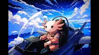 Axo animation in attack aircraft - Song After Dark By Mr.Kitty #axolotl #song