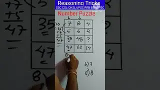 Mathematical Reasoning Reasoning Tricks General Intelligence SSC PSC RRB #shorts #shortsvideo #viral