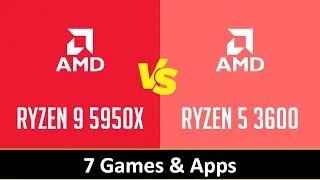 RYZEN 9 5950X vs RYZEN 5 3600 - Apps & Gaming 1080p 1440p (RTX 4090)