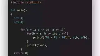 Write the multiplication to table in C programming @ITskillsbycoder #itskillsbycoder #cprograming