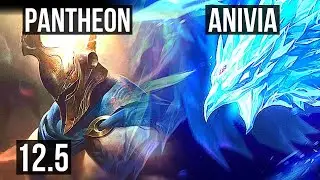 PANTHEON vs ANIVIA (TOP) | 900+ games, Godlike | EUW Master | 12.5