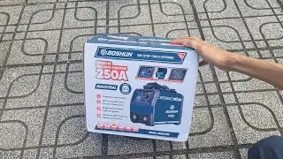 Mở Hộp Review Máy Hàn Điện Tử Mini BOSHUN MMA-250IGBT Lõi Đồng