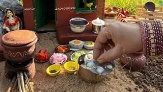 Miniature Idly Sambar Recipe|Tiny Foods|Miniature Village Recipe|Miniature Foods Recipe|Miniature