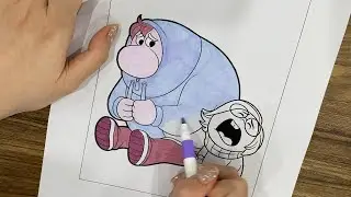 Coloring Embarrassment And Sadness | Pixar Inside Out Coloring Pages
