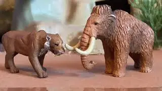 Mojo Mini Smilodon and Woolly Mammoth Figures
