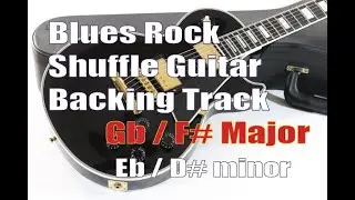 Blues Rock Shuffle Feel Backing Track in F# / Gb major
