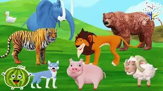 🎵🐶 Песенка о звуках животных! | Гав, мычание и рычание! | EduFam Learning 🦁🐷💖AL6LL2