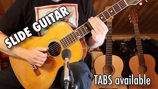 Open G Slide Blues Guitar on a 1947 Levin Parlor Guitar (Photogram Blues) TABS + LESSON available