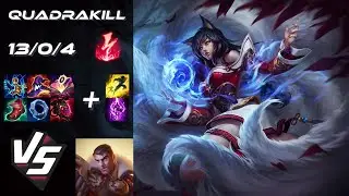 MID Ahri vs Jayce [QUADRAKILL] - NA Grandmaster Patch 14.8