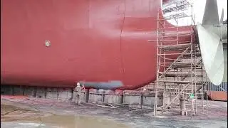 DRY DOCK SHIP HULL PAINTING 
