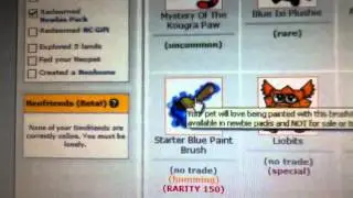 Neopet Eats Blue Paintbrush!