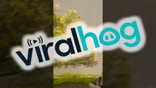 Lightning Over A Double Rainbow || ViralHog