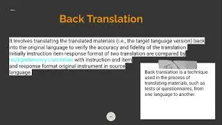 Test Adaptation Translation vs Back  Translation