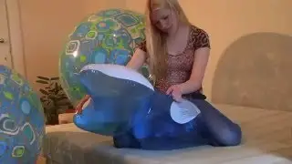 Sue deflate a nice blue dolphin