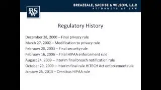 Regulatory History
