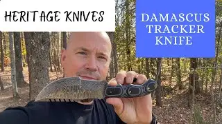 Damascus Tracker Knife from &ldquo;Heritage Knives&rdquo;