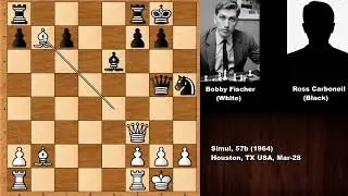Bobby Fischer vs Ross Carbonell - Houston (1964)