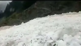 Glacier Burst in Kalam, Naran Causing Road Blocks #climatechange Avalanche