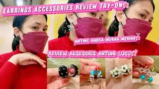 REVIEW ANTING STATEMENT EARRINGS TRY-ON #fypシ゚viral #viralvideo #earrings 