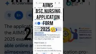 AIIMS Bsc. Nursing Application Form 2025🧐???#bscnursing#aiims#exam#study