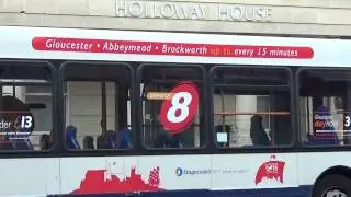 STAGECOACH WEST ROUTE 8 BRANDING IN GLOUCESTER 270715