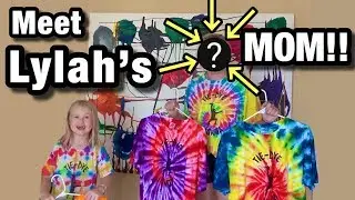 when she Introduces MOM!!! Then Makes 5 Swirl Pattern Tie-Dye Shirts