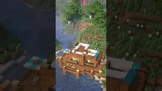 Tutorial- How to build a riverside house in MINECRAFT!#gaming #minecraft #shorts #tutorial
