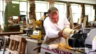 Rundkunst - hauchdünne Holzlampen drechseln, TV Bericht im BR