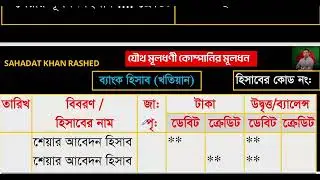 📛হিসাববিজ্ঞান ২য় পত্র 💥💥 🟨 যৌথ মূলধনী কোম্পানির মূলধণ🔴 শেয়ার ইস্যুর জাবেদা ও আর্থিক অবস্থার বিবরণী