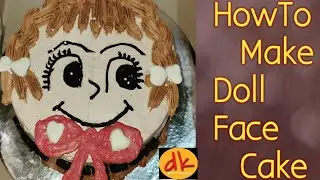 Doll Face Cake | How To Make Doll Face Cake | Girl Face Cake Design | Cake Decoration Idea
