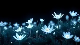 Beautiful white flowers on black background | Flower black screen video 