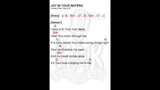 JOY IN YOUR WATERS | key of G | lyrics and chords | praise and worship |