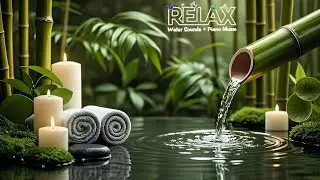 Relaxing Music for Healing + Bamboo Water Sounds 🌿 Relieves depression and tension & Nature Sounds