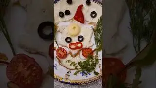 Funny breakfast for Christmas and New Year!👍😋🎄💥😀👌#food #breakfast #christmas #newyear #завтрак #like