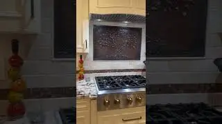 Tree of Life Copper Kitchen Backsplash | Brown Patina Inspiration & Customer Review #backsplashideas