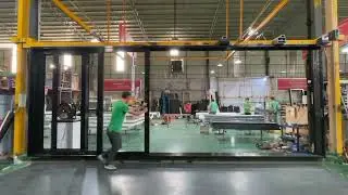Hot sell popular aluminum custom made high quality pocket glass sliding patio balcony door testing 