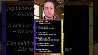 Necesidad en sueco | Verbo Beh&ouml;ver | Sueco con Sixto