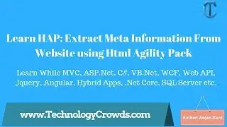 Learn HAP: Extract Meta Information from website using html agility pack