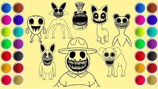 Drawing and Coloring Zoonomaly Monsters - Sand Painting