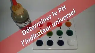 COMMENT D&Eacute;TERMINER LE PH D'UNE SUBSTANCE AVEC L'INDICATEUR UNIVERSEL?
