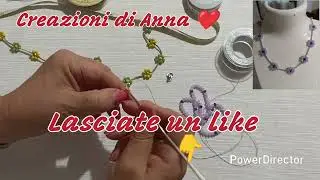 Tutorial collana girocollo ad uncinetto con fiorellini e perline di cristallo 🪢🌸