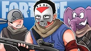 FORTNITE BATTLE ROYALE — Спасение Гориллы и Ома! (Отрядный бой!)
