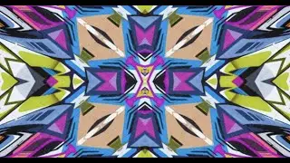Abstract symmetrical moving art gallery