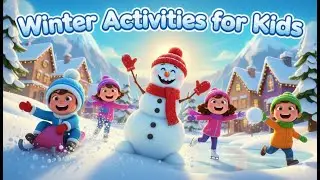 Winter Activities for Kids Fun Winter Sing-A long Song for Children| Snowman,Sledding & Skating Song